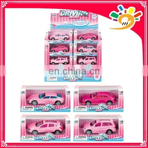 Newly 1/43 Scale Pull Back Barbie Cartoon Diecast Car, Metal Car thumbnail-1