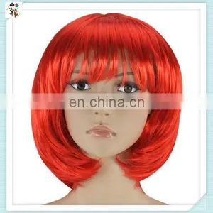 Cheap Short Bob Red Synthetic Carnival Party Wigs HPC-0036 thumbnail-1