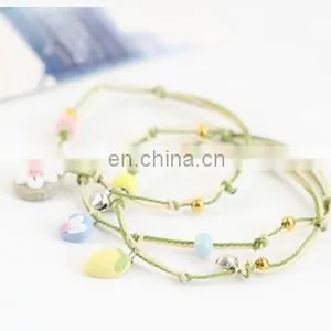 Simple Cartoon Bracelet Female Ceramic Small Adorn Article Bell Bracelets Lovely Couples Jewelry Birthday Gift thumbnail-2