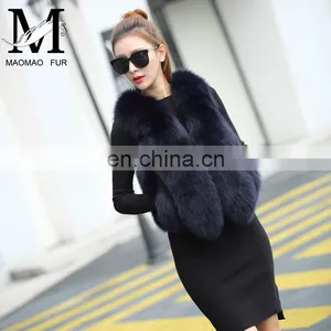 2016 New Genuine Real Fox Fur Vest Women's Fox Fur Coat Natural Fur Fox Vest thumbnail-1