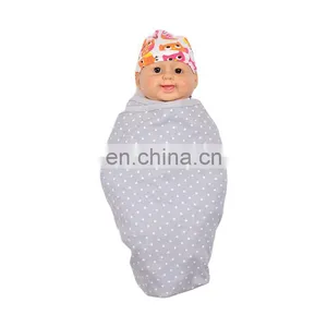 Assorted Color Baby Muslin Swaddle Wrap Cartoon Newborns Blankets thumbnail-5