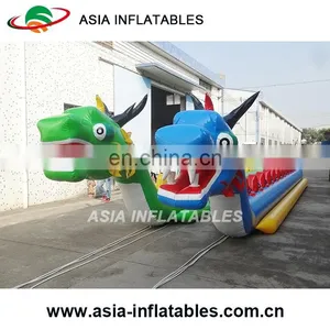 Super Long 0.9mm PVC Inflatable Dragon Boat Inflatable Banana Boat for 10 People thumbnail-4