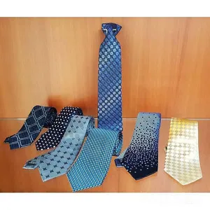 Gold Satin Mens Jacquard Neckties Silky Finish Printed thumbnail-1