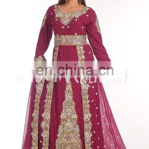 EXCLUSIVE FANCY MOROCCAN KAFTAN ARABIAN WEDDING GOWN thumbnail-2