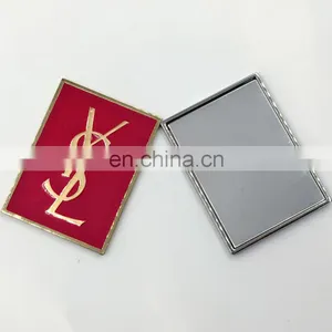 Wholesale Printing Brand Logo Small Single Pocket Compact Mirror thumbnail-1