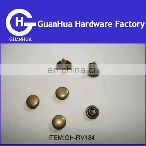 6.5mm Rivets Antique Brass Rivet 0.256" Stud Jeans Rivet thumbnail-1