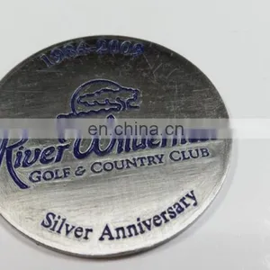 Golf Souvenir Iron Coin in Die Cast Process, Antique Silver Plating and Soft Enamel Technique thumbnail-5