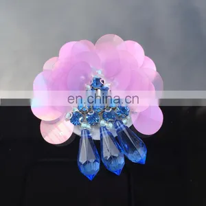 2017 The Latest Design Handmade Sequin Bead Flowers With Rhinestone for Garment Decoration thumbnail-1