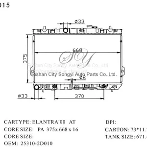 Auto Radiator For Hyundai Elantra′00 at thumbnail-1