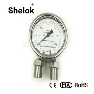 SS 316L High Quality Gas, Liquid, Air Differential Pressure Gauges, Pressure Meters thumbnail-1