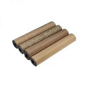 Natural Rubber Cork Material and Burlywood Color Cork Yoga Mat thumbnail-4