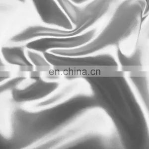 Wholesale High Quality 92% Polyester 8% Elastic Stretch Shiny Satin Polyester Spandex Fabric for Dress thumbnail-3