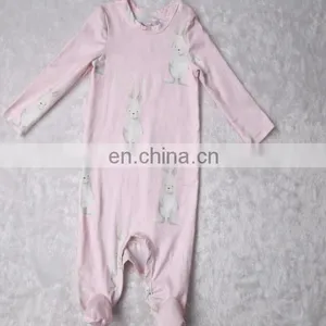 Wholesale Newborn Baby Long Sleeve Cotton Animal Printed Baby Clothing Romper thumbnail-2