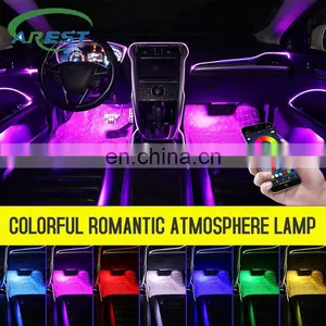 Led Car Ambient Mood Light Rgb App Remote 2mm Optical Fiber Decorative Door Atmosphere EL Neon Lamp Auto Interior Lighting 12V thumbnail-1