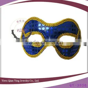 Cheap Dark Blue Sequins Christmas Masquerade Party Masks thumbnail-1