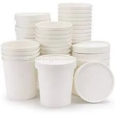8 oz Paper Soup Cups With Lids Brown Kraft Paper Biodegradable Food Cup Compostable thumbnail-1