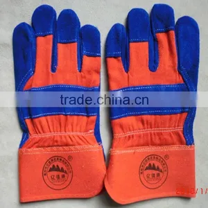 CE Standard AB Grade Cow Split Leather Machinist Working Safety Leather Gloves thumbnail-3