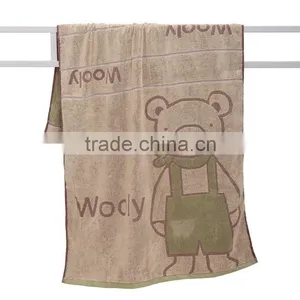 Best Quality 100%cotton for Kids Cartoon Bear Design Baby French Terry Knitting Fabric Quick-dry Towel thumbnail-3