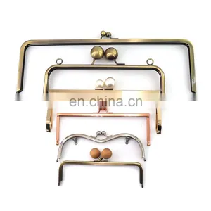 Wholesale Square Silver Brassy Golden Handbag Hardware Bag Part Clutch Frame For Wallet Bag thumbnail-5