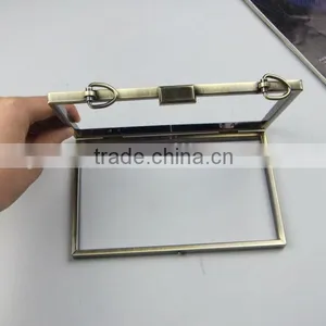 2014!New Fashion Antique Brass Metal Purse Bag Frames With Clasp Loop thumbnail-1