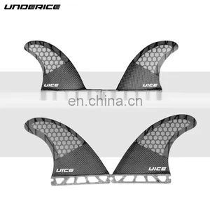 OEM ODM Colorful Eco 3-piece Detachable SSUP Carbon Fin Honeycomb Fiberglass Carbon Fiber Surfboard Fins for Surfing thumbnail-1