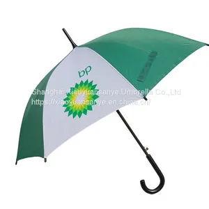 Advertising Umbrella Manufacturer With Straight Rod Automatic Umbrella, Curved Handle, Windproof Framework and High Cost Performance thumbnail-1