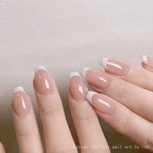 Whitening French Ballet Wearing Nails Cross-border Hit Box Nail Art Nail Tips Wholesale Press On Nails SUYLF thumbnail-1