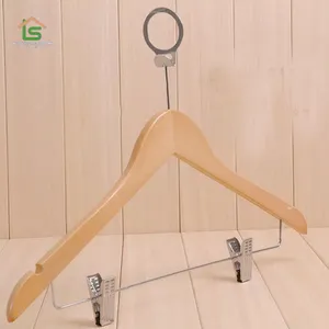 Manufacturer Anti-theft Wooden Coat Hangers Notches Cheaper Price Clothes Custom Hanger thumbnail-5