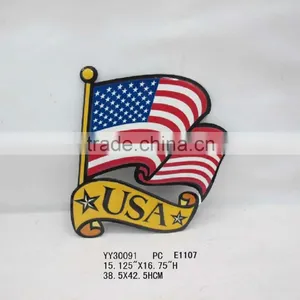 USA Flag High Glossy Metal Wall Arts thumbnail-1