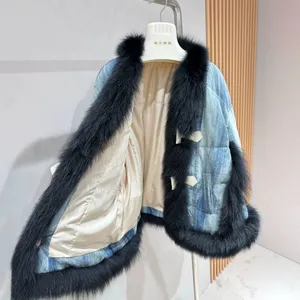 Korean Style Versatile Small Fragrance, High-end Feeling, Age Reducing and Western-style Design, Color Blocking Fox Fur Grass Jacket thumbnail-2