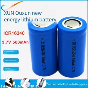 Oxun Lithium Battery 16340, 3.7v 500mah, for Flashlights, Toys and Power Tools thumbnail-1