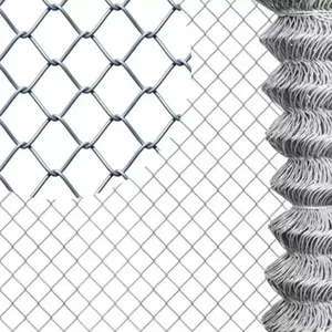 Soccer Field Fence Galvanized Chain Link Wire Mesh for Football Ground Net High Quality Pvc Coated Barrier Rolls Cyclone Fence thumbnail-1