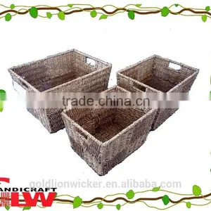 Set of 3 Seagrass Basket, Wholesale Seagrass Baskets, Custom Size Wicker Basket thumbnail-1