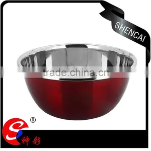 Stainless Steel Metal Colored Soup Bowl/ Dinner Food Basin/ Mixing Bowl Set thumbnail-3