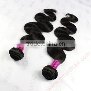 AAAAAA Grade Good Quality no Shedding Natural Color Raw Human Hair Extension 90cm thumbnail-1