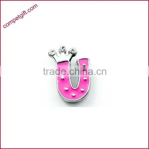 Produce Offer Creative Colored Crown Slider Zinc Alloy Letters Charms thumbnail-3