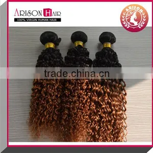 Fashion Sexy Bundles 100% Remy Human Ombre Light Brown Weave Hair 1B/33 thumbnail-2