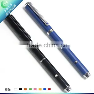 Black/Blue Metal Pen With LED Light Multi- Functions Roller Pen thumbnail-1