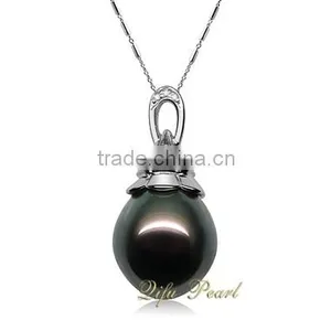 Factory Wholesale Directly Unique Pyramid Designs 925 Sterling Silver Pendent Tahitian Pearl Pendant thumbnail-1