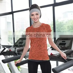 Custom Gym Yoga Shirt Women Short Sleeve T-Shirt Wholesale Yoga Wear thumbnail-2