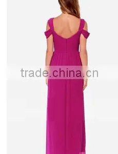 Women's Cute Purple V-Neck Dress thumbnail-3