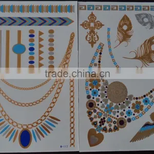 New OEM Custom Arabic Tattoo Flash /metallic Temporary Tattoo thumbnail-4