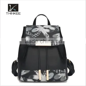 Custom Oem Print Cheap pu Leather Backpack Bags thumbnail-1