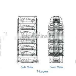 Factory Mechanical Rotary Automated Parking System for Sedan and SUV thumbnail-4