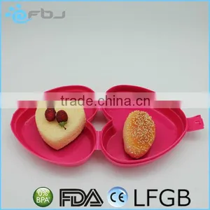 ~Japanese Leakproof Heart Bento Small Lunch Box With Lock With Cutlery thumbnail-3
