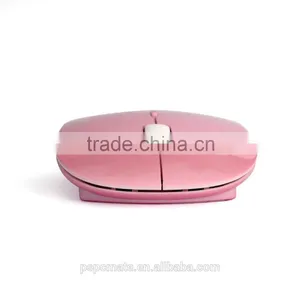 Ultra Thin Pink Wireless Optical Mouse Pink Laptop PC Mac Linux Ship From China thumbnail-2
