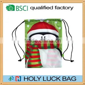 2016 Christmas Gift Nylon Polyester Drawstring Bag Rucksack HL-PB044 thumbnail-5