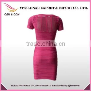 Sexy Women Formal and Casual Mesh Short Sleeve Long Dresses thumbnail-2