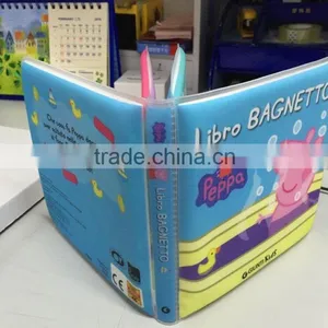 Eco Friendly PVC BB Squeaker Water Proof Plastic Baby Bath Book Early Education Toys thumbnail-1