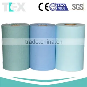 [China Factory] High Tensile Industrial Cleaning Woodpulp Spunlaced Wiper thumbnail-3